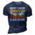 Best Tiger Dad Ever 3D Print Casual Tshirt Navy Blue