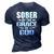 Christian Jesus Religious Saying Sober By The Grace Of God 3D Print Casual Tshirt Navy Blue