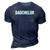 Dadchelor Fathers Day Bachelor 3D Print Casual Tshirt Navy Blue