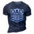 Happy Fathers Day Dad Dedicated And Devoted 3D Print Casual Tshirt Navy Blue