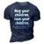 Hug Your Children 3D Print Casual Tshirt Navy Blue