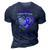 In Memory Dad Purple Alzheimers Awareness 3D Print Casual Tshirt Navy Blue
