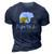 Mens Papa Bear Gold Ribbon Childhood Cancer Awareness 3D Print Casual Tshirt Navy Blue