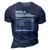Nikola Nutrition Facts Name Family Funny 3D Print Casual Tshirt Navy Blue