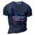 Papa Llama 4Th Of July American Flag Patriotic Dad Father 3D Print Casual Tshirt Navy Blue