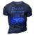 Pondering Orb 3D Print Casual Tshirt Navy Blue