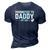 Promoted To Daddy 2021 For First Time Fathers New Dad 3D Print Casual Tshirt Navy Blue