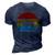 Retro Vintage Elk 3D Print Casual Tshirt Navy Blue