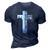 Skateboard A Whole Lot Of Jesus Cross Faith Vintage 3D Print Casual Tshirt Navy Blue