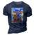 Trump Ultra Maga The Great Maga King Trump Riding Bear 3D Print Casual Tshirt Navy Blue