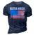 Ultra Maga Us Flag 3D Print Casual Tshirt Navy Blue