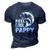 Vintage Reel Cool Pappy Fishing Fathers Day Gift 3D Print Casual Tshirt Navy Blue