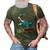 4Th Of Julyrex Boys Kids Men Amerisaurus Dinosaur 3D Print Casual Tshirt Army Green