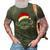 Believe Christmas Santa Mustache With Ornaments - Believe 3D Print Casual Tshirt Army Green