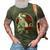 Daddysaurus Fathers Day Giftsrex Daddy Saurus Men 3D Print Casual Tshirt Army Green