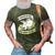 Dinosaur Eats Man Woman Inherits The Earth 3D Print Casual Tshirt Army Green