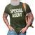 Funny Fathers Day Gift Special Agent Hero 3D Print Casual Tshirt Army Green
