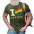 Gay Dads I Love My 2 Dads With Rainbow Heart 3D Print Casual Tshirt Army Green