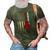 Guitar Music Musician 4Th Of July American Flag Usa America 3D Print Casual Tshirt Army Green