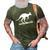 Kangaroo Skiing Fun Winter Sports Australia Travel Gift 3D Print Casual Tshirt Army Green