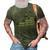 Mens Fathers Day Gift From Grandkids Dad Grandpa Great Grandpa 3D Print Casual Tshirt Army Green