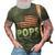 Mens Pops The Man Myth Legend Fathers Day 4Th Of July Grandpa 3D Print Casual Tshirt Army Green
