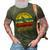 North Shore Beach Hawaii Surfing Surfer Ocean Vintage 3D Print Casual Tshirt Army Green