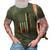 Reel Cool Bonus Dad American Flag Fishing Fathers Day 3D Print Casual Tshirt Army Green