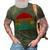 Retro Vintage Elk 3D Print Casual Tshirt Army Green