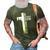 Skateboard A Whole Lot Of Jesus Cross Faith Vintage 3D Print Casual Tshirt Army Green