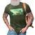 The Capybara On Great Wave 3D Print Casual Tshirt Army Green