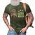 Ultra Maga Messy Bun 3D Print Casual Tshirt Army Green