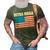 Ultra Maga Us Flag 3D Print Casual Tshirt Army Green