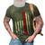 Us Flag Best Single Dad Ever 4Th Of July American Patriotic 3D Print Casual Tshirt Army Green
