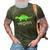 Vegan Dinosaur Green Save Wildlife 3D Print Casual Tshirt Army Green