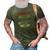 Vintage Husband Daddy Son Protector Hero Fathers Day Gift 3D Print Casual Tshirt Army Green