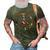 World Country Flags Unity Peace 3D Print Casual Tshirt Army Green