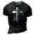Christian Cross Bible Faith Quote John 316 3D Print Casual Tshirt Vintage Black
