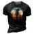 Colorful Guitar Fretted Musical Instrument 3D Print Casual Tshirt Vintage Black