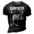 Gamer Daddy Video Gamer Gaming 3D Print Casual Tshirt Vintage Black