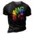 Human Sunflower Lgbt Tie Dye Flag Gay Pride Proud Lgbtq 3D Print Casual Tshirt Vintage Black