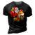 Matching Family Funny Santa Riding Pomeranian Dog Christmas T-Shirt 3D Print Casual Tshirt Vintage Black