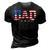 Mens Vintage Dad Fathers Day American Flag Usa Dad 4Th Of July 3D Print Casual Tshirt Vintage Black