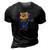 Orange Tabby Gangsta Cat Tattoos Bandana July 4Th Cat Lover 3D Print Casual Tshirt Vintage Black