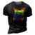 T Rex Dinosaur Lgbt Gay Pride Flag Allysaurus Ally 3D Print Casual Tshirt Vintage Black