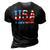 Usa Flag American 4Th Of July Merica America Flag Usa 3D Print Casual Tshirt Vintage Black