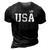 Usa Women Men Kids Patriotic American Flag 4Th Of July 3D Print Casual Tshirt Vintage Black