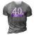 40Th Birthday Party Squad I Purple Group Photo Decor Outfit 3D Print Casual Tshirt Grey