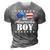 4Th July America Independence Day Patriot Usa Mens & Boys 3D Print Casual Tshirt Grey