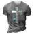 Christian Cross Bible Faith Quote John 316 3D Print Casual Tshirt Grey